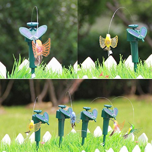 Schöne Solarbetriebene Fliegen flatternde Kolibri Fliegen Vögel DIY Garten Home Decoration Zufällige Stil - 5