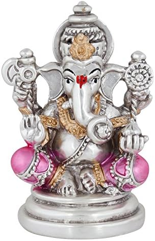 Jewel99 Silver Platinum Plated Ganesh Ji Religious Idol