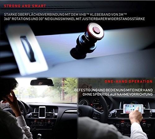 REDDOT MOBILEÂ® BULL'S EYE - Universal Auto Handyhalterung aus Aluminium mit Neodym Magnet geeigent fÃ¼r alle KFZ, Handy und Smartphone - iPhone, Samsung, LG, Huawei, HTC, Sony, etc. (Red)