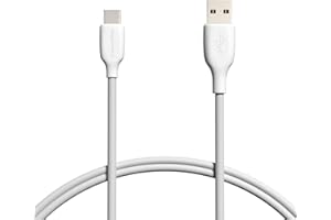 Amazon Basics USB-C to USB-A 2.0 Fast Charge and Data Transfer Cable, 480Mbps Speed, USB-IF Certified, for Apple iPhone 16/15, iPad, Samsung Galaxy, Tablets, Laptops, 0.9 m, White