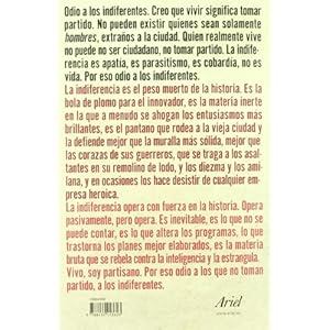 Odio a los indiferentes (Ariel)
