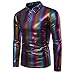 Produktbild Luckycat Männer Herbst Winter Casual Multicolor Striple Langarm Slim T-Shirt Top Bluse Mode 2018