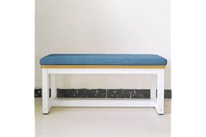 Waigg Kii Thick Dining Bench Cushion Pad 2/3 Seater Indoor Outdoor,100/120cm Garden Bench Seat Cushion Pad Replacement Mat for Patio Swing (120x40x5cm,Navy)