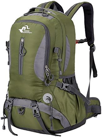 Asiki 40L Tear &amp; Water Resistant Sports Camping Hiking Rucksack Mountaineering Backpack Travel Trekking Backpack (Amy Green)