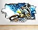 Produktbild tekkdesigns R644 Motorrad Track Cool Schlafzimmer zerstörten Wand Aufkleber 3D Kunst Aufkleber Vinyl Raum