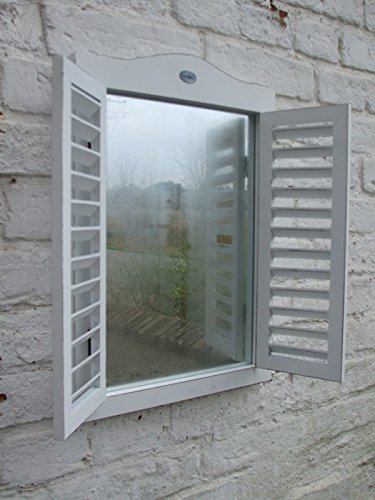 Charmanter Spiegel m. Fensterläden,Wandspiegel 50×35 cm, Impressionen - 2