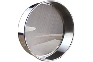 PIQIUQIU 1 Tamis à Farine en Acier Inoxydable, passoire à Mailles Fines, Tamis à Farine Alimentaire, Tamis à Farine Tamis Fin, Tamis en Acier Inoxydable 304-15 * 4,5 cm