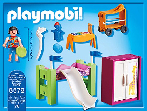 Imagen 1 de Playmobil Mansión Moderna de Lujo - Habitación de los niños con litera y tobogán, playset (5579)