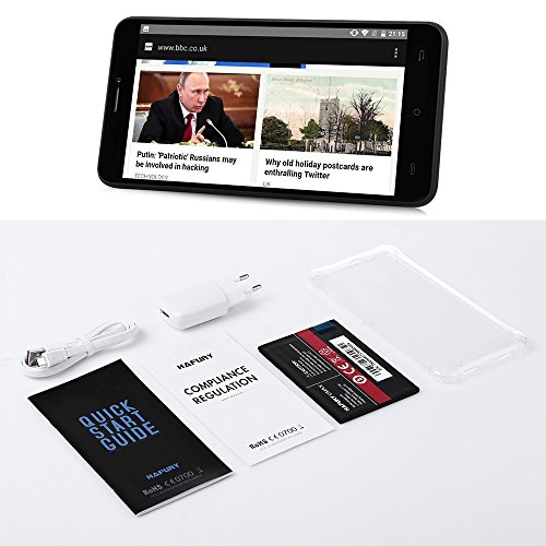 CUBOT HAFURY UMAX 16GB Smartphone Ohne Vertrag mit 6.0 Zoll HD IPS Schirm, 4500mAh Akku, Android 7.0, dual SIM,dual Kamera (13MP + 5MP), WiFi / GPS / 3G (Schwarz)