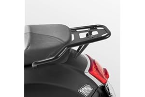 LORABABER Motorrad Gepäckträger Hinten für Vespa GTS300 300 GTS, Roller Regalträger Hinterradgepäckträger Top Case Halterung Beifahrer Haltegriff