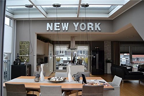 Livitat® Schriftzug Wanddeko NEW YORK Industrie Look 215 cm breit Vintage Loft Living Metall LV5091 - 4
