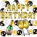 Produktbild Geburtstagsdeko, Kindergeburtstag Deko Geburtstag Dekoration Set, 49 Stücks HAPPY BIRTHDAY Dekoration, weiße goldene schwarze Ballons +Champagnerglas Luftballons + Champagnerflaschen ballon