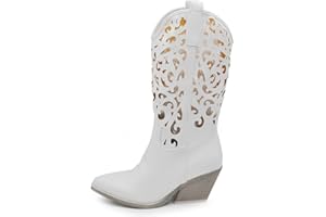 IF Fashion Stivali Stivaletti Texani Cowboy Western Scarpe da Donna Punta Camperos Etnici 629