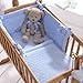 Clair de Lune Marshmallow Rocking Crib/ Cradle Quilt and Bumper Set (Blue)