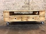  Palettenmöbel Couchtisch Sideboard mit Rollen \