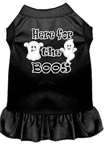 Mirage Pet Products 58-64 BKXS Here for The Boos Screen Print Dog Dress, X-Small, Black