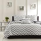 Ahmedabad Cotton Basics 160 TC Cotton Double Bedsheet with 2 Pillow Covers - Modern, White and Grey