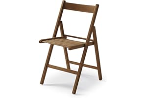 LIBEROSHOPPING BUIANI Silla Plegable de Madera Color Nogal