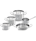 Zilveren Fissler Original Profi Collection- 5 Delig Steel- En Koekenpan Rvs Deksels