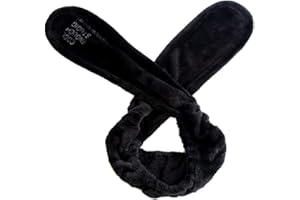 Bobeini Donna Ragazze Fascia larga regolabile Orecchie di coniglio carino Bowknot Turbante Copricapo 6 colori Nero