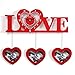 Produktbild DollylaStore Wanduhren Foto Custom Fotorahmen Uhr Home Decoration Bilderrahmen Uhr 3 Frame Love Frame Clock, Pink ( Farbe : Gules )