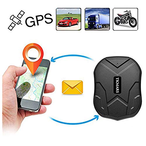 Gps tracker, Coche Carro Vehiculo GPS Localizador de Seguimiento en Tiempo Real de 150 dias de Tiempo en Espera con Iman Fuerte Diebstahlschutzl en un Global GPS Tracker con Free App (tk905b)