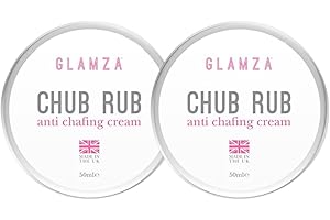 New Day Products 2 Pack Glamza Chub Rub Bundled with an Organza Bag | Anti Chafing Cream | Chamois Cream for Cyclists, Runners and Triathletes | Anti Friction Barrier Cream