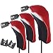 Produktbild kangqi 3 PCS Golf Woods DRIVER Head Covers Set Nr. 1 3 5 – schwarz, rot