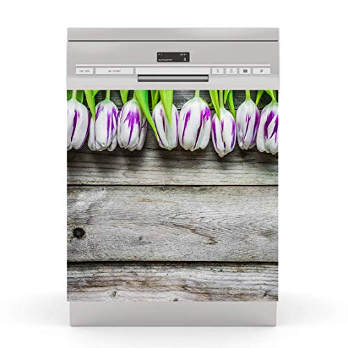 wodtke-werbetechnik - Adesivo per lavastoviglie, Motivo: Tulipani