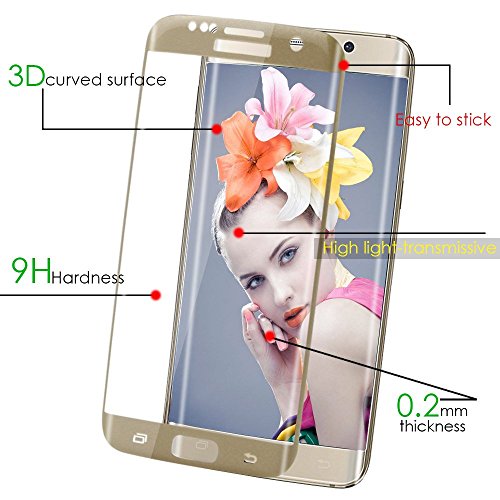 Samsung Galaxy S7 Edge Protector de Pantalla TEFOMATE Vidrio Templado Protector de Pantalla Completa Tempered Glass Screen Protector para Galaxy S7 Edge 5 5 Curvado 3D Silk Gold-Oro reviews Samsung Galaxy S7 Edge Protector de Pantalla TEFOMATE Vidrio Templado Protector de Pantalla Completa Tempered Glass Screen Protector para Galaxy S7 Edge 5 5 Curvado 3D Silk Gold-Oro