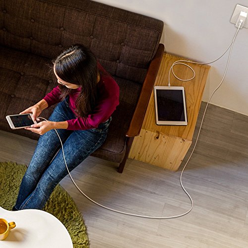 iPhone Kabel [2-Pack 0,9m +1,8m] Apple Lightning USB Kabel für iPhone iPad iPod und andere Apple Geräten von RAVPower [verstärktes militärisches Material, mehr als 12.000-mal Knicktest, schnelle Aufladung] Apple Ladekabel Datenkabel] [Apple MFI zertifiziert] Lebenslange Garantie Weiß - 7