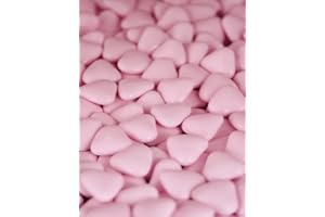 1kg Dragées Chocolat Coeur Rose - Dragées Delorme Fabrication Française - Dragées Coeur Rose Mariage Baptême Fille Communion Qualité France