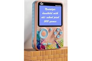 Goyal's 500 in 1 - TV Compatible Classical Handheld G5 Video Games for Kids with Many Fun and Exciting Games - Multicolour (Big Screen - 2.8 Inches)