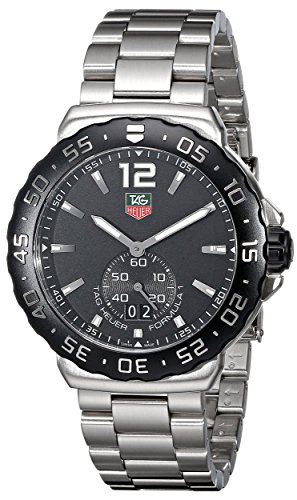 TAG Heuer Men Analogue Watch with Black Dial Analogue