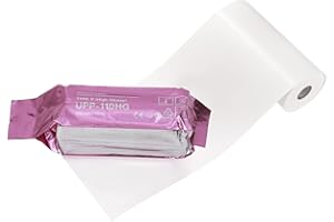 KAGZIMET UPP-110HG Lot de 10 rouleaux de papier à ultrasons compatible Sony Type V (haute brillance), support d'impression thermique pour imprimante noir et blanc (110 mm x 18 m)