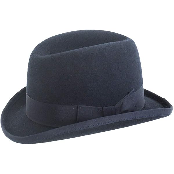 Drawwind DH Hand Made Wool Top Hat Satin Lined Small To XXL Navy - Scarves