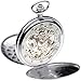 Produktbild Sterling Silber Skeleton Taschen-Watch Full Hunter 17 Jeweled mechanische Bewegung