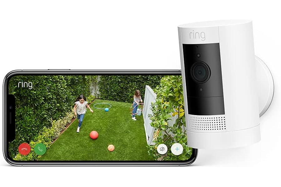 Ring Amazon Battery Powered External Camera (Stick Up Cam) | HD Security Camera with Two-Way Communication System | Alexa Compatible | Ring Protect: 30 Day Free Trial
