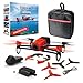 Produktbild Parrot Bebop Drohne Rot und DS24 Mini Rucksack - 14MP Kamera und App Steuerung