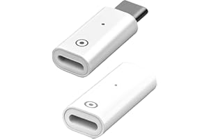 Swiftctrl Set di 2 adattatori di ricarica per Apple Pencil 1° Gen – USB-C maschio & femmina a 8 pin – Solo per la ricarica – Compatibile con iPad 10° Gen – Senza Bluetooth/dati