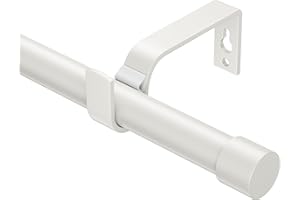 ESON CASA Barras de cortina extensibles 76-280 cm, diámetro de 19 mm, barra de cortina ajustable con tiradores para cortinas con ojales, elegantes barras decorativas para dormitorio