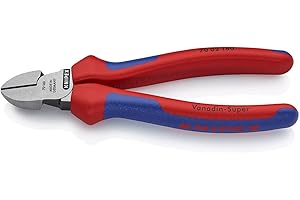 Knipex 70 02 160 Seitenschneider, Mehrkomponentengriff, schwarz atramentiert – 160 mm