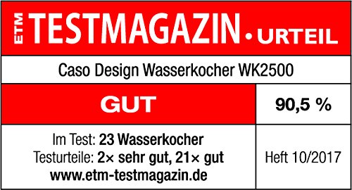 CASO WK2500 Elektrischer Design Wasserkocher mit präziser Temperaturkontrolle, 1.7 Liter Inhalt, 2200 Watt - 7