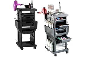 Beltom® Salón De Peluquería Barbero Cabello Belleza Carro Carrito cajones para Colorear - 4