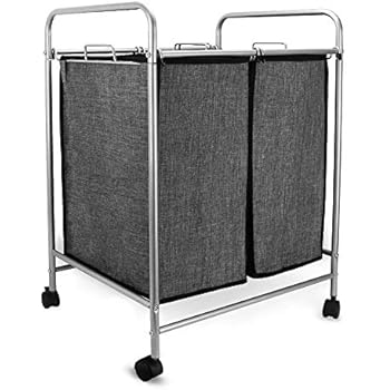 Carrello Porta Biancheria Con 3 Sacche Rimovibili - Cesto Lavanderia Con Rotelle, Multiuso Per Casa - Foto 3