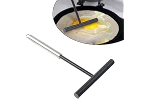 ‎XOELLE XoeLLe 1 Stück Crepes Verteiler, Crepes Teigverteiler, T Form Crepes Zubehör, Antihaftbeschichtet, Edelstahl, für Pfannkuchen, Crepes, Bäckerei Küche Pfannkuchen Eierkuchen,19,5 X 12,3cm