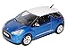 Produktbild Bburago Citroen DS3 Blau mit Weißem Dach ab 2010 18-22122 1/24 Modell Auto mit individiuellem Wunschkennzeichen