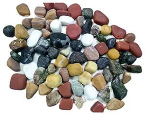 Maalavya River Stone Tumble 5kg for |Garden Decor|Home Decor|Pond|Tanks|Reef Decoration|