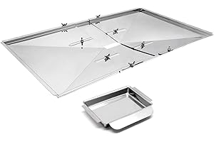 Adviace Grill Drip Pans Replacement, 27" - 30" Adjustable Grease Tray witn Catch Pan for Nexgrill, Dyna-Glo, Kenmore, BHG Grill, Backyard Grill, Expert and Uniflame, Stainless Steel Drip Tray Pans.