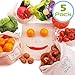 Produktbild Own Step GEMÜSENETZE – 5er Set inkl. Brotbeutel – 100% Baumwolle – Plastikfrei Einkaufen | Wiederverwendbare Obst- und Gemüsebeutel | Obstnetze | Einkaufsnetze